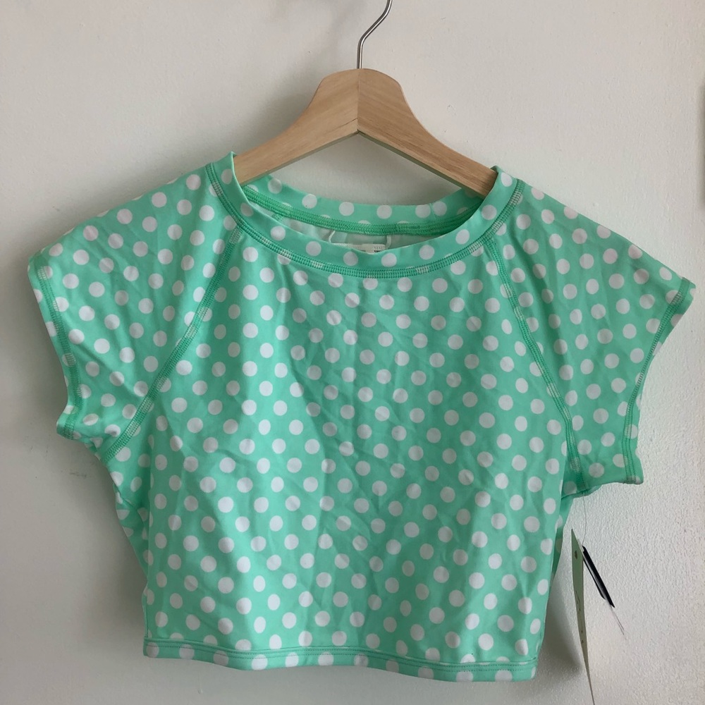 Roxy cropped rash guard NWT
